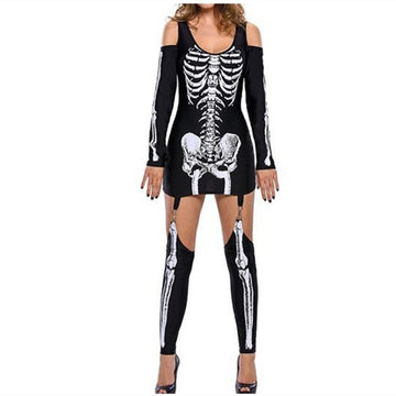 Halloween Sexy Gothic Cutout Costume Dark Performance Wear