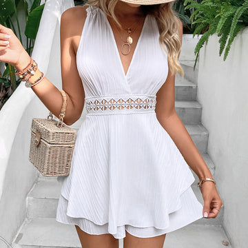 Chic Serenity Backless Tie Dress
